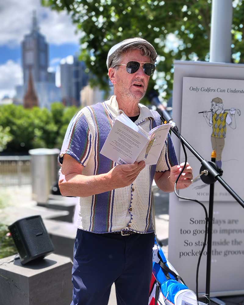Michael reading at Southbank